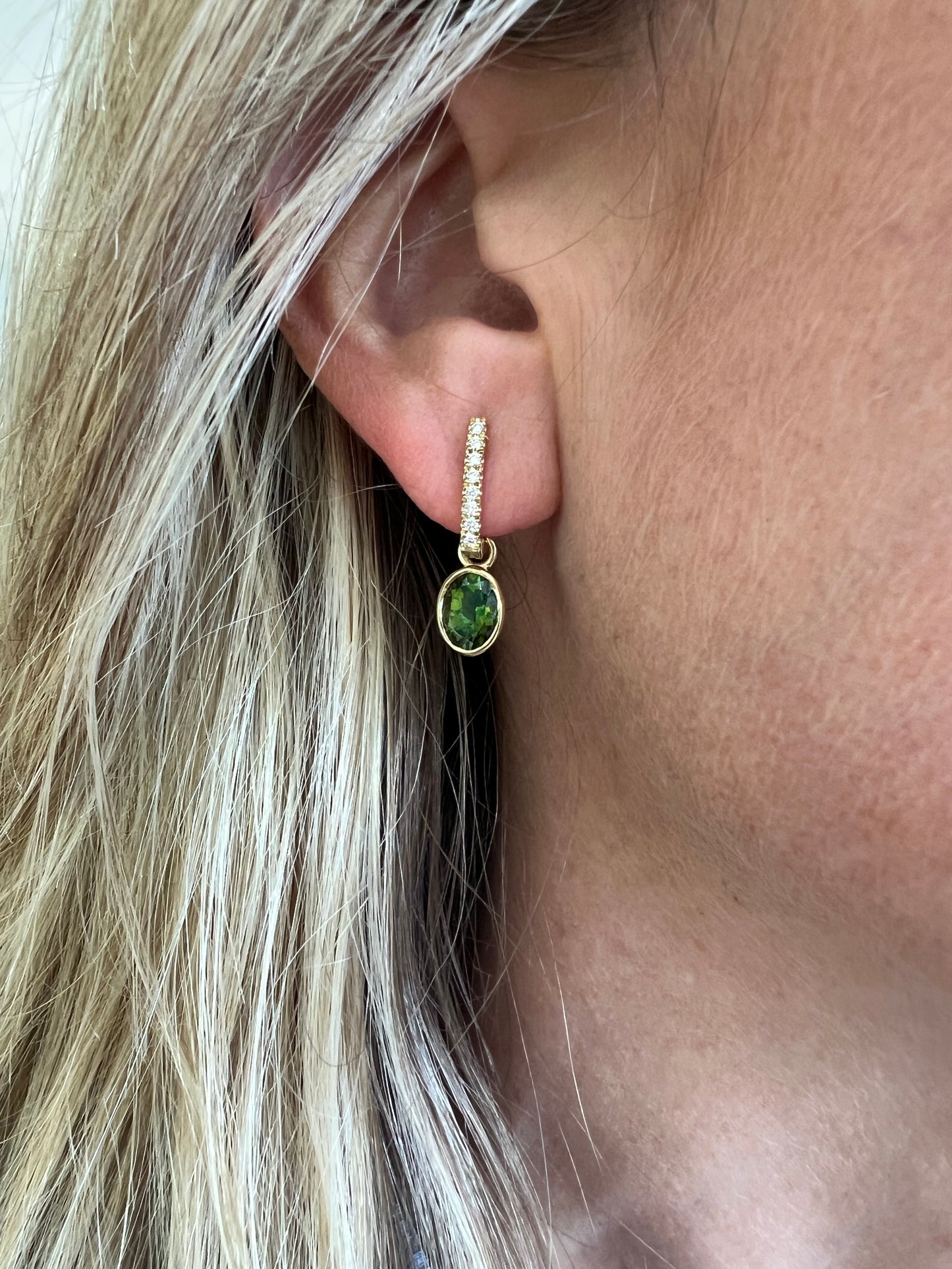 Green Tourmaline earrings