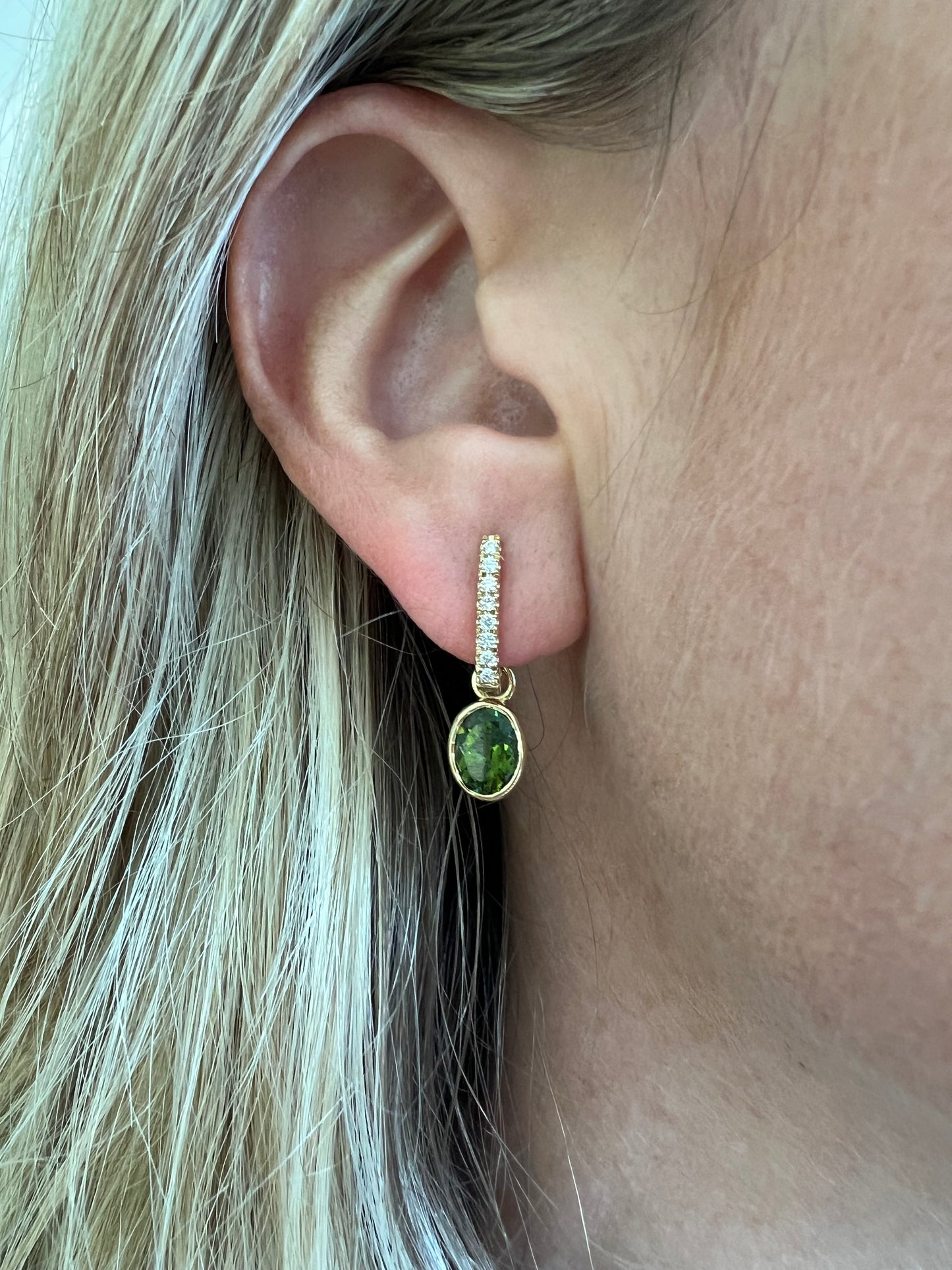 Green Tourmaline earrings