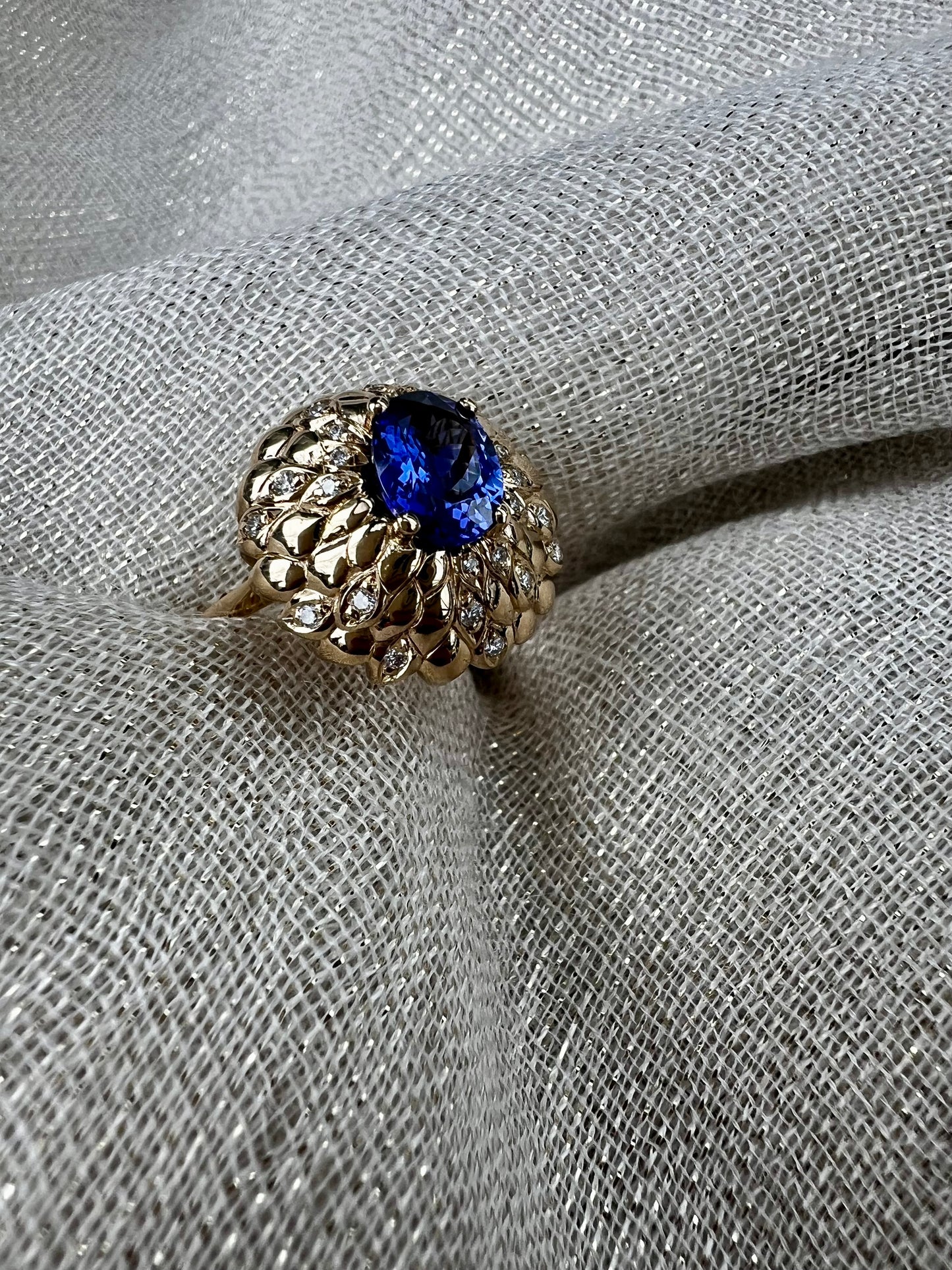 Tanzanite Pincushion ring