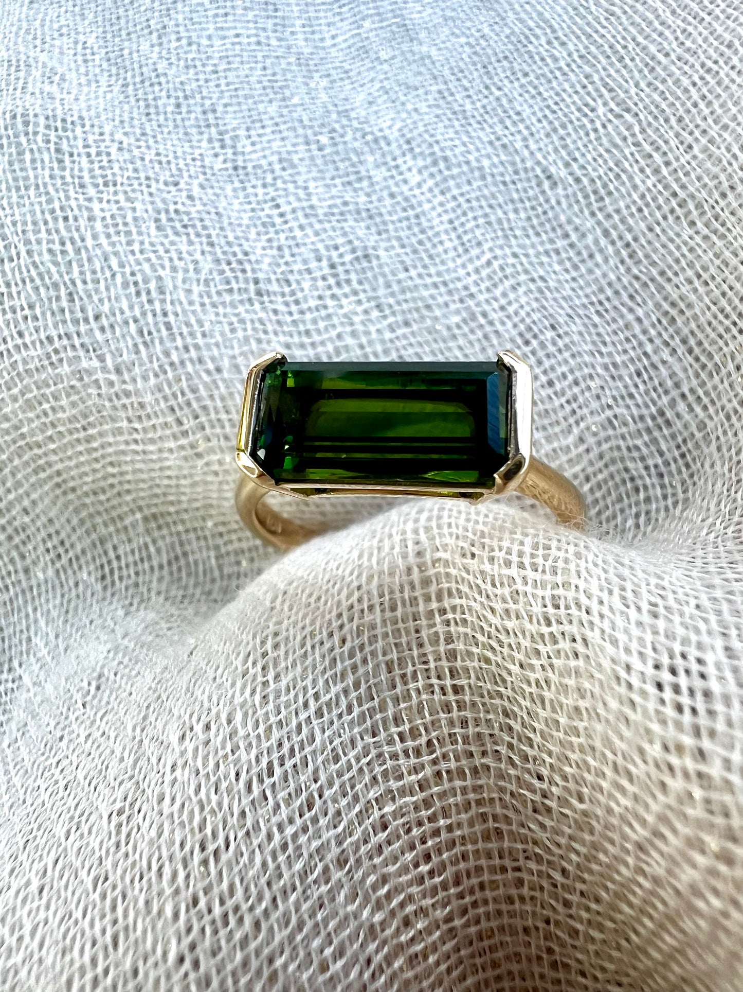 Chrome Green Tourmaline ring