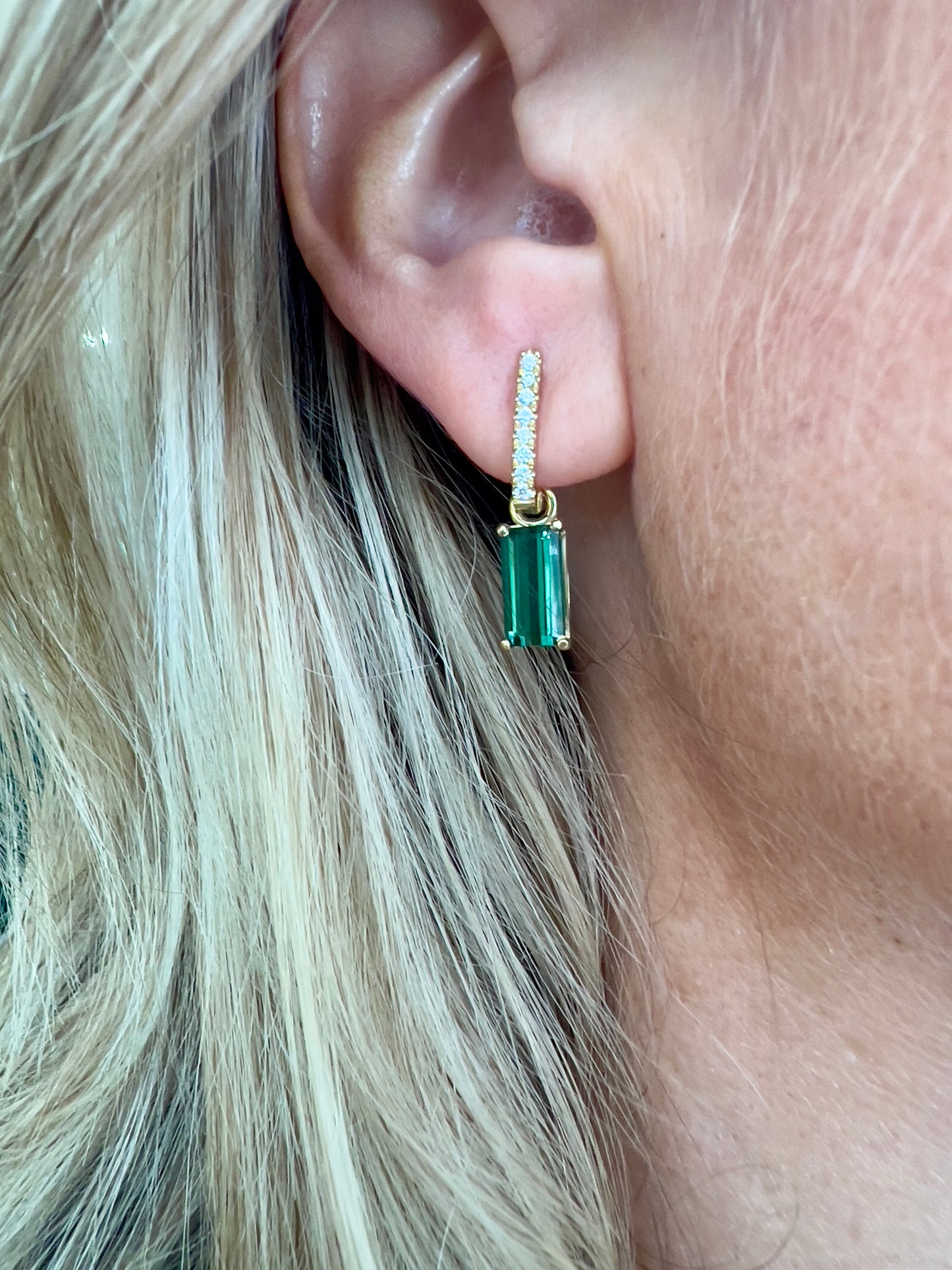 Green Tourmaline earrings