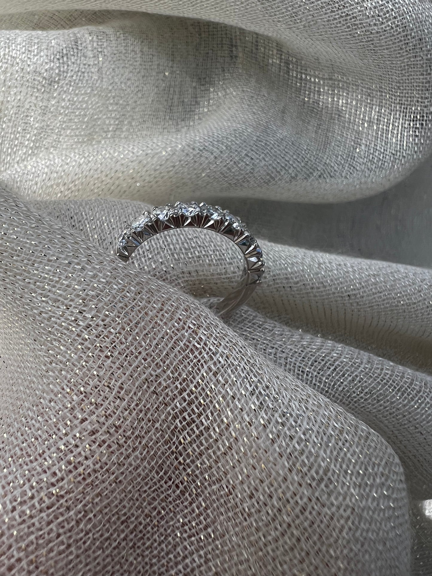 9 stone half eternity band