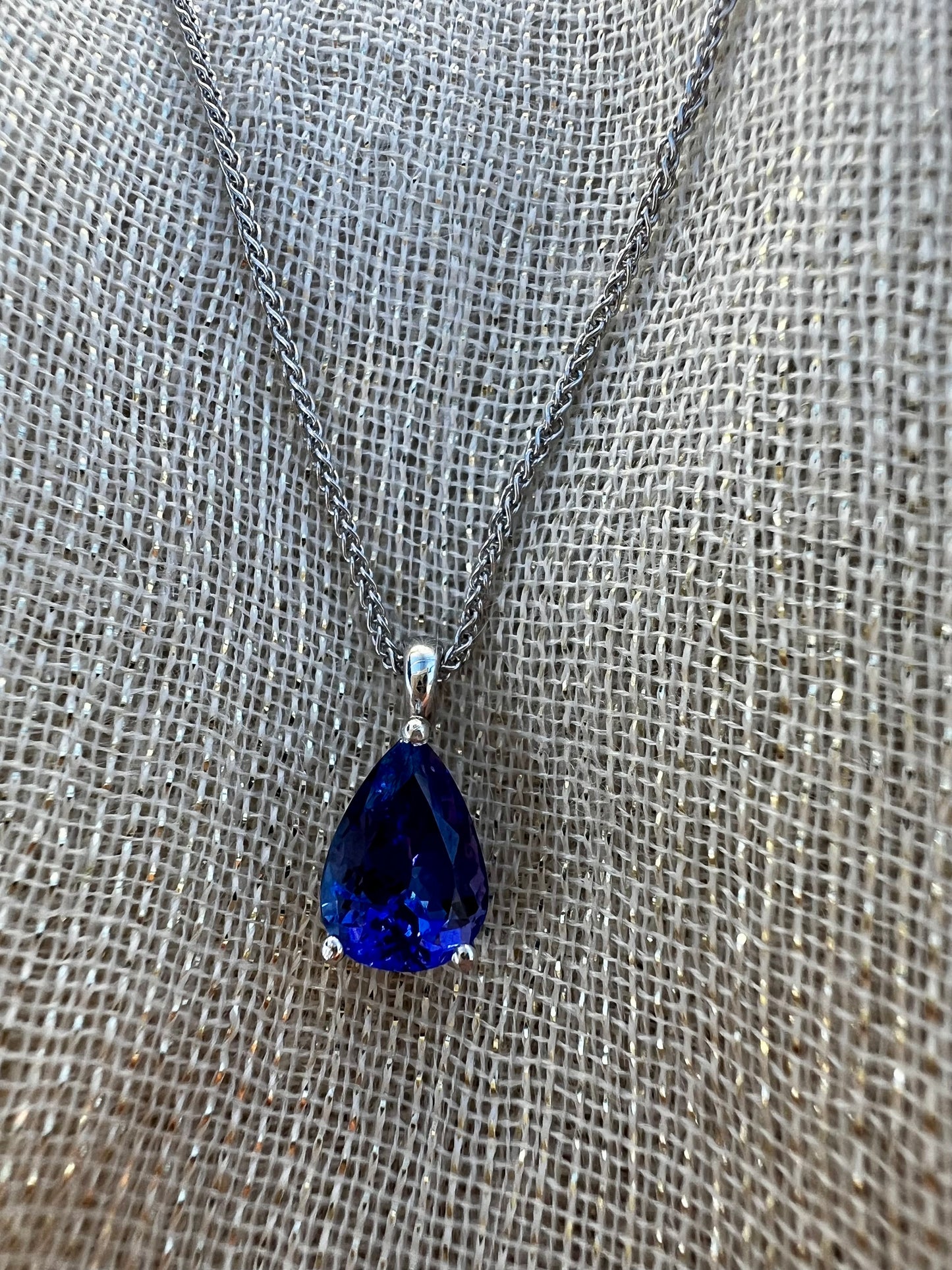 Tanzanite Pear Pendant