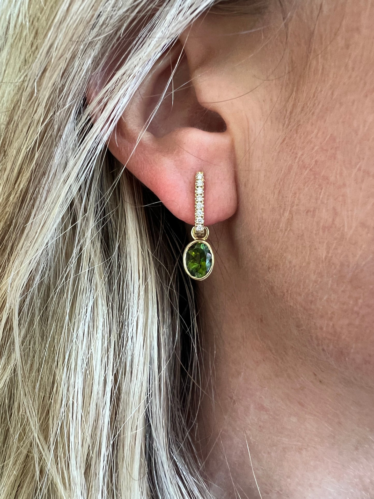 Green Tourmaline earrings