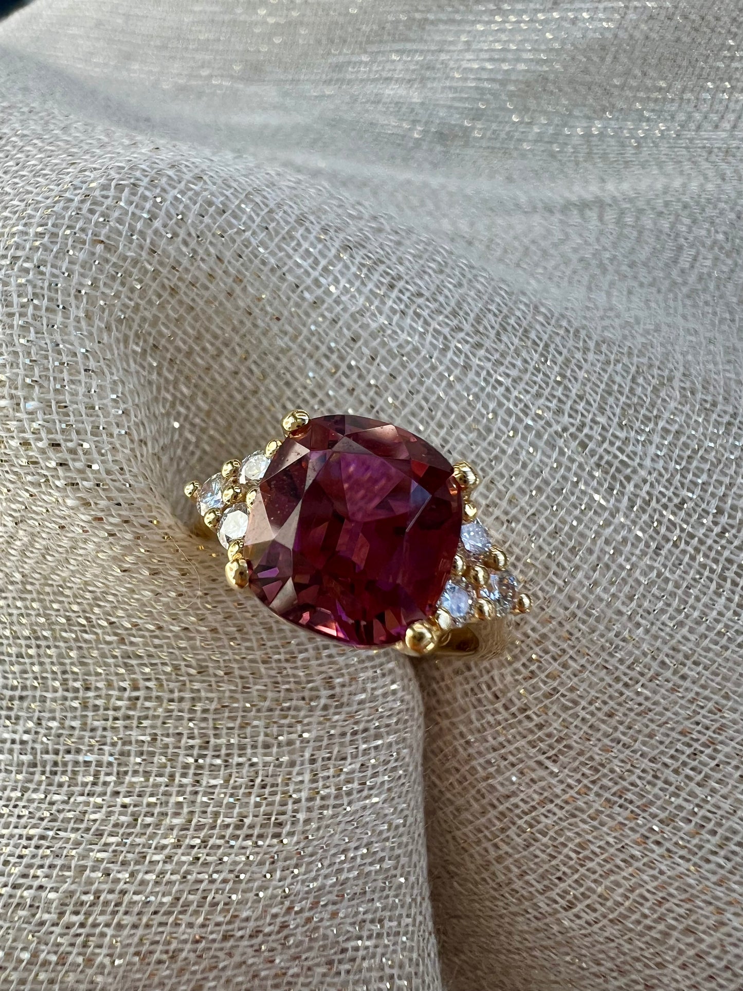 Pink Tourmaline ring