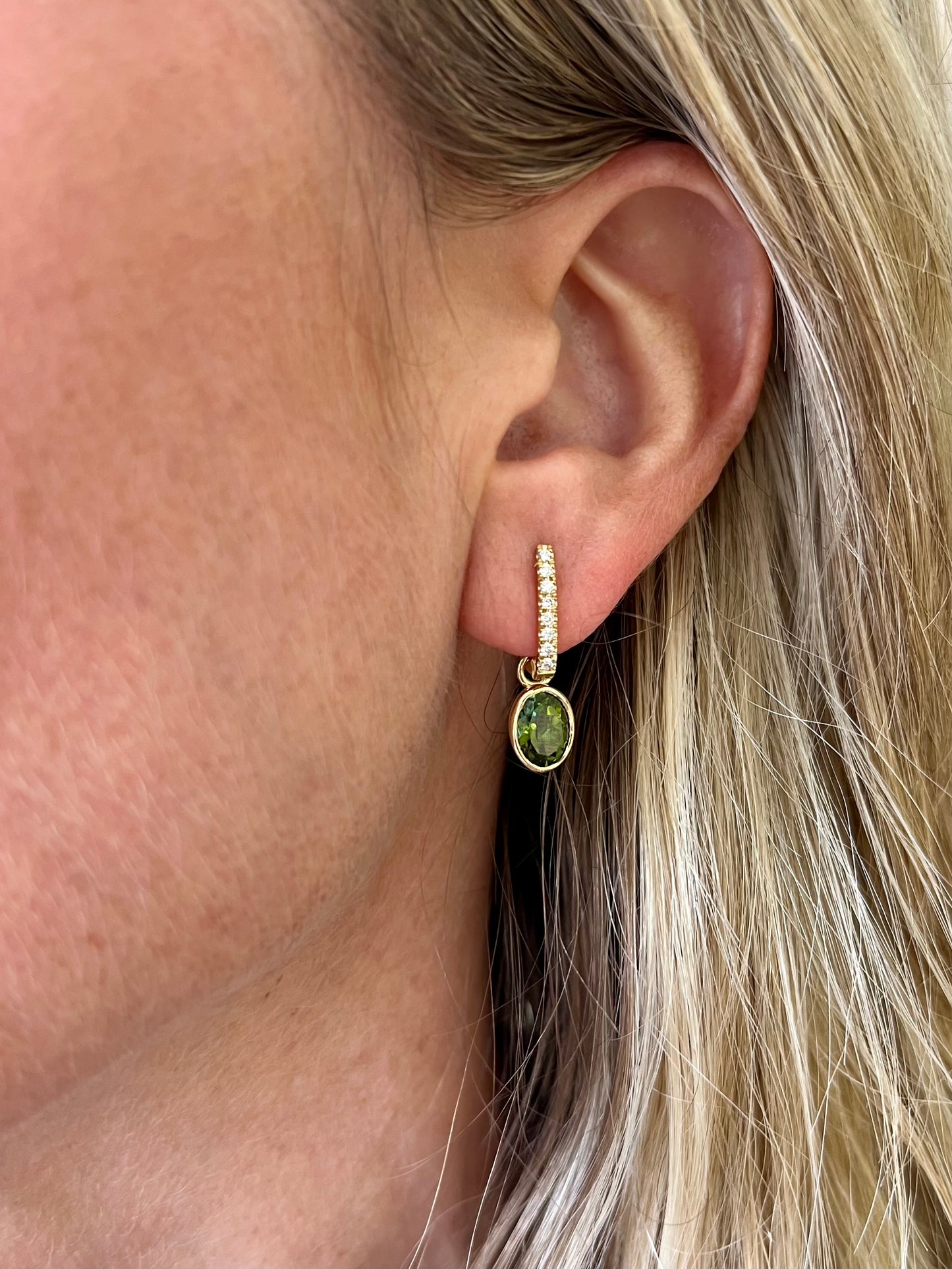 Green Tourmaline earrings