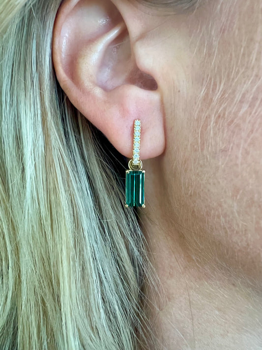 Green Tourmaline earrings