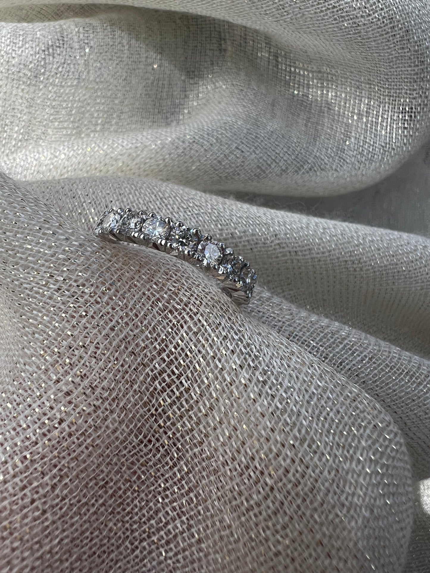 9 stone half eternity band