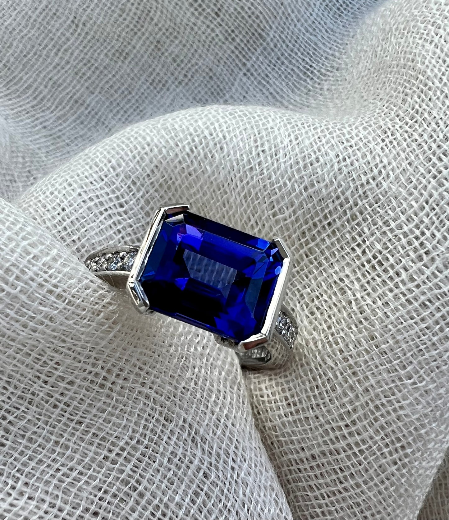 Tanzanite Emerald cut ring