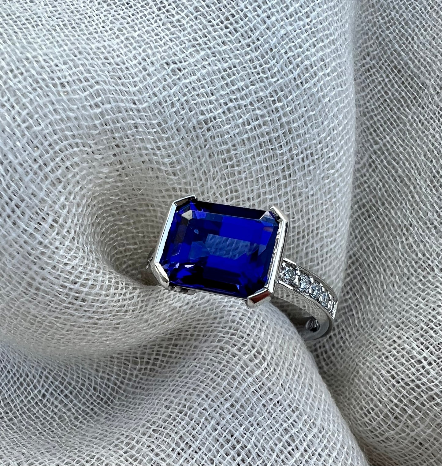 Tanzanite Emerald cut ring