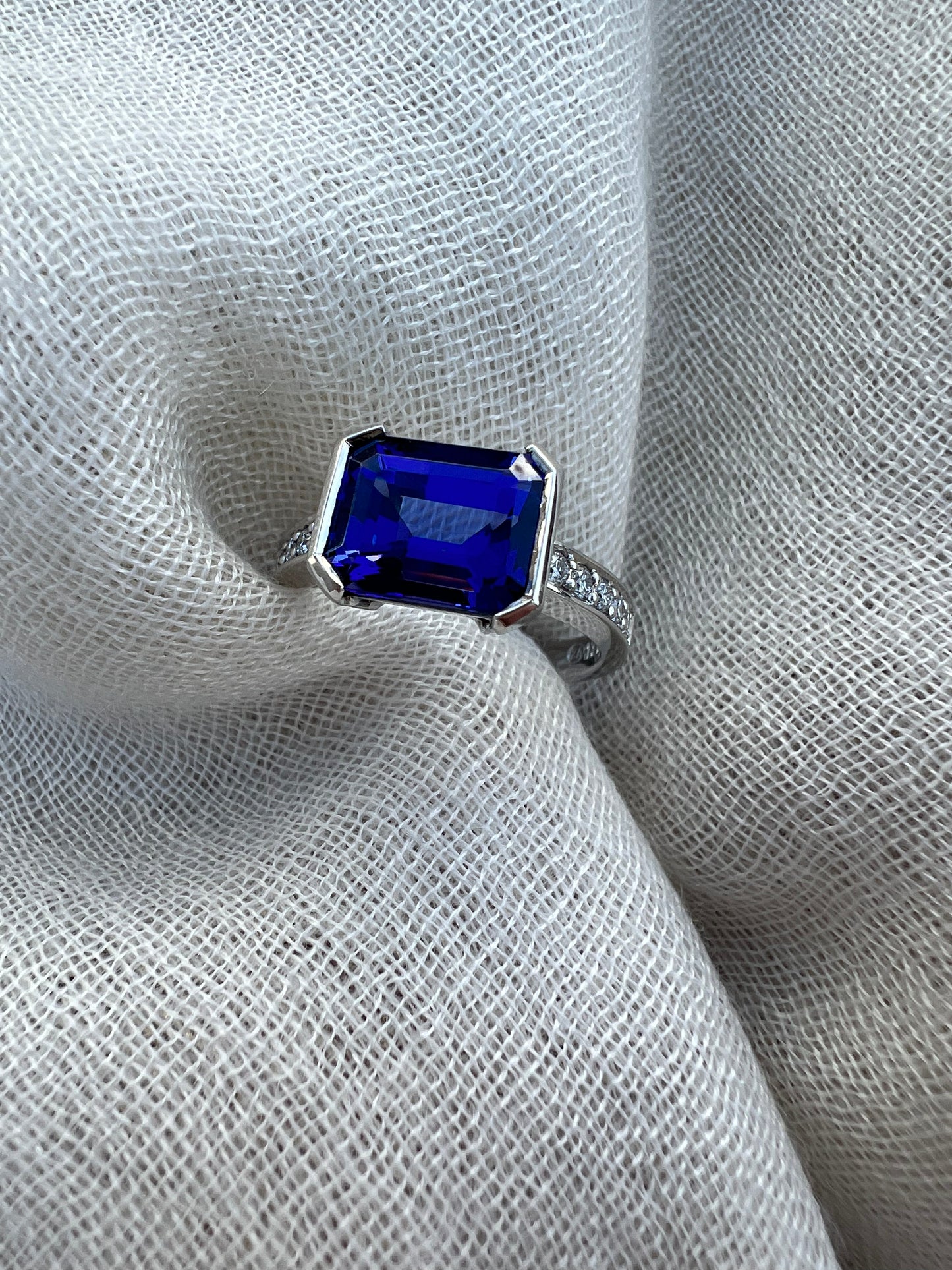 Tanzanite Emerald cut ring