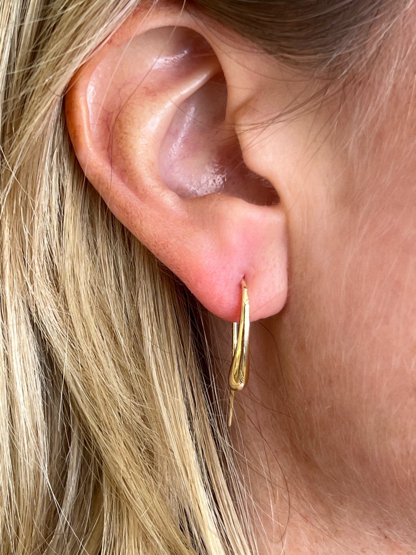 Golden droplet earrings