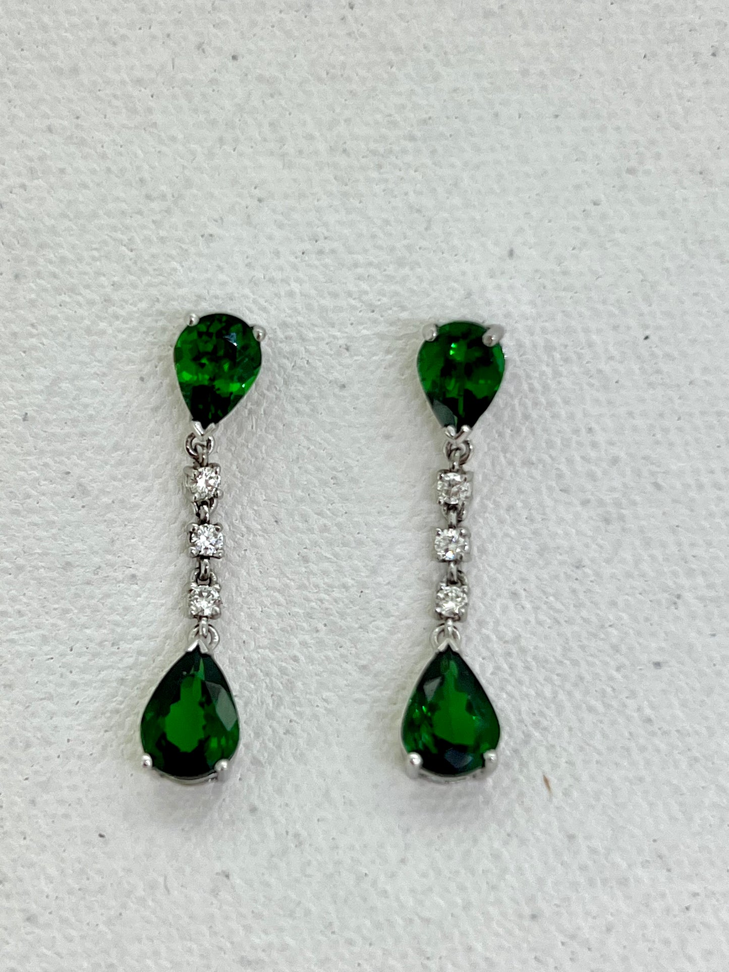 Tsavorite drop earrings