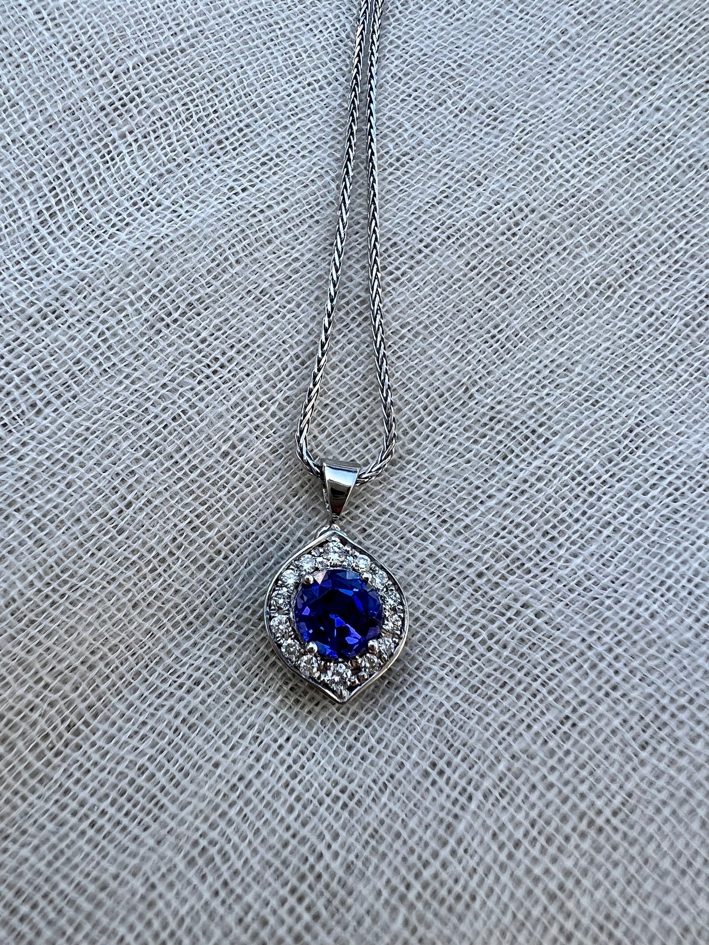 Tanzanite eye pendant