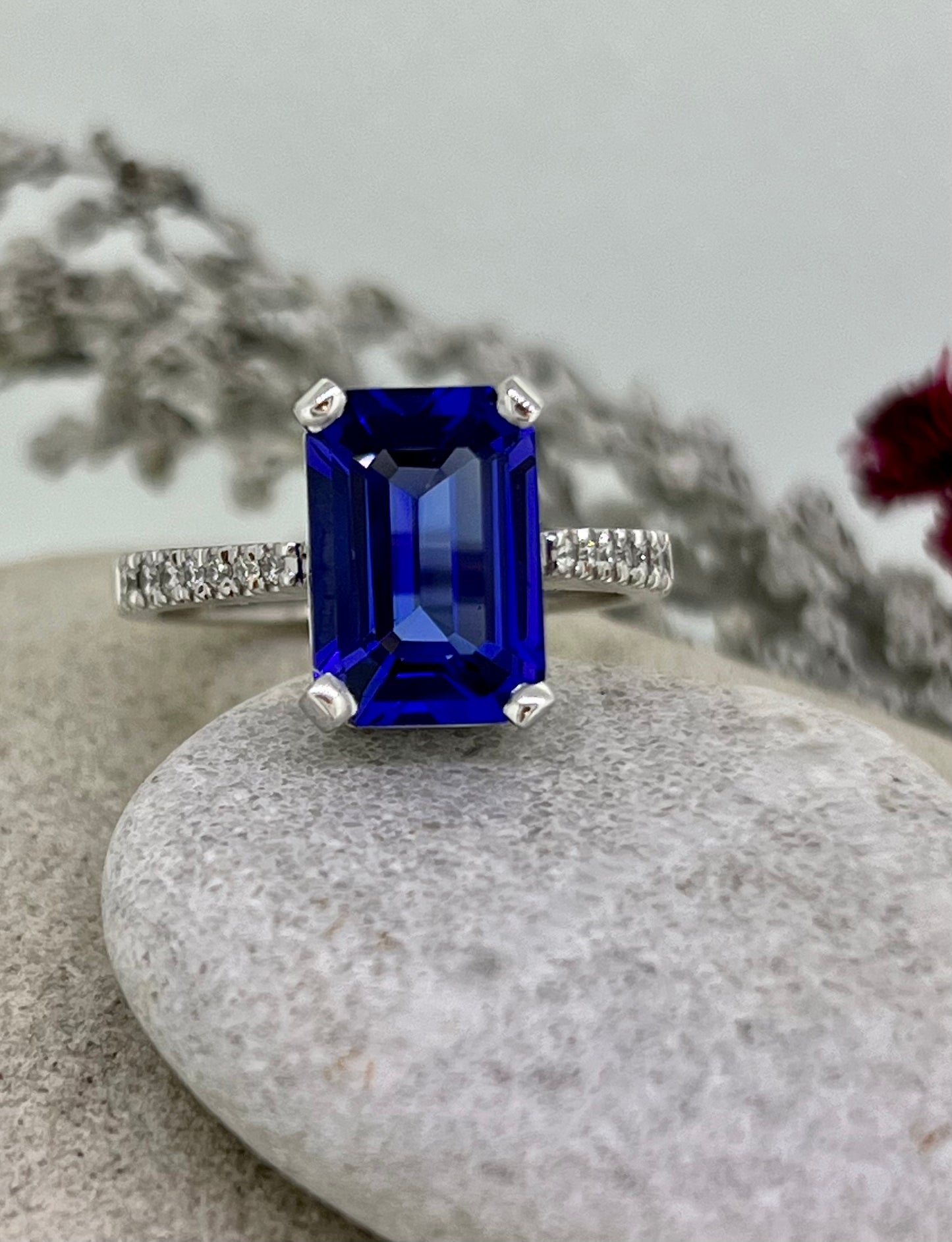 Tanzanite Emerald cut ring