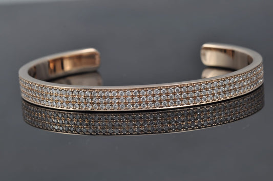 Rose gold cuff bangle .Contact us for price