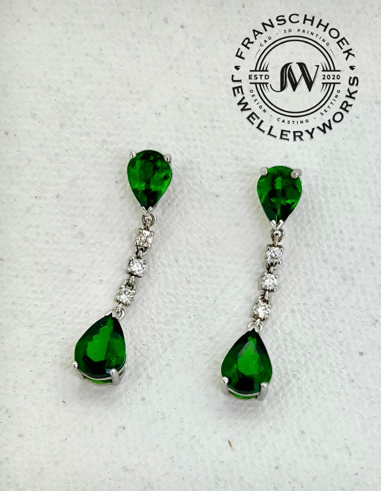 Tsavorite drop earrings