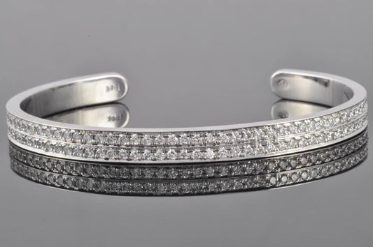 Diamond cuff bangle . Contact for price