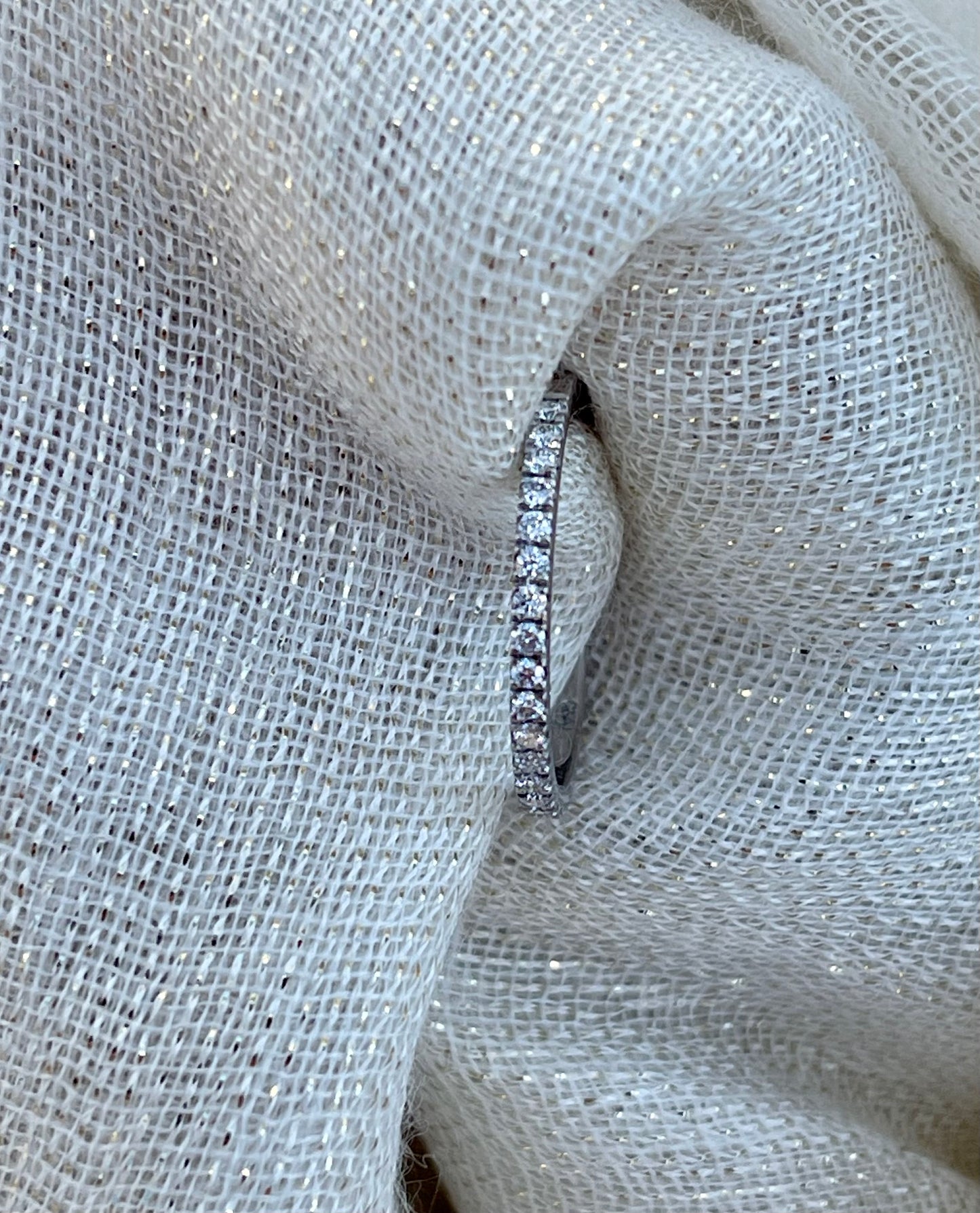 White gold half eternity band