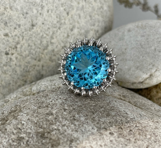 Star cut Swiss Topaz ring